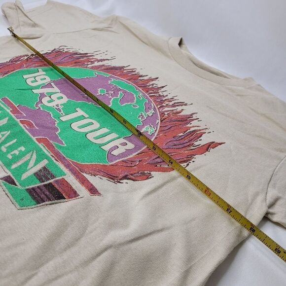 NEW S VAN HALEN 1979 BAND TOUR CONCERT CITIES CITY BACK GRAPHIC TSHIRT SMALL NWT - Picture 2 of 7